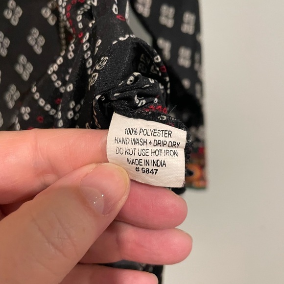 Biba black boho tunic size M - Picture 5 of 5